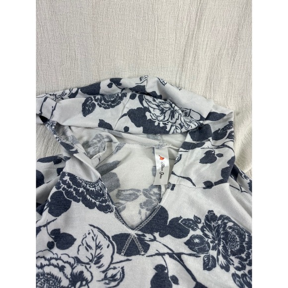 Alison Grace Women's L Floral Soft T Shirt Hoodie Pullover Peasant Beach Cottage - Picture 8 of 13